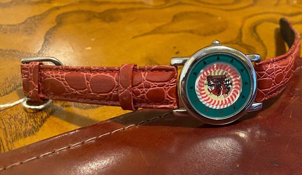 Women's 30mm Le Watch Christmas Watch, Silver Tone with Spinning Candy Cane